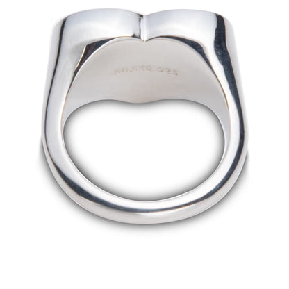 Heart Silver Ring - Red
