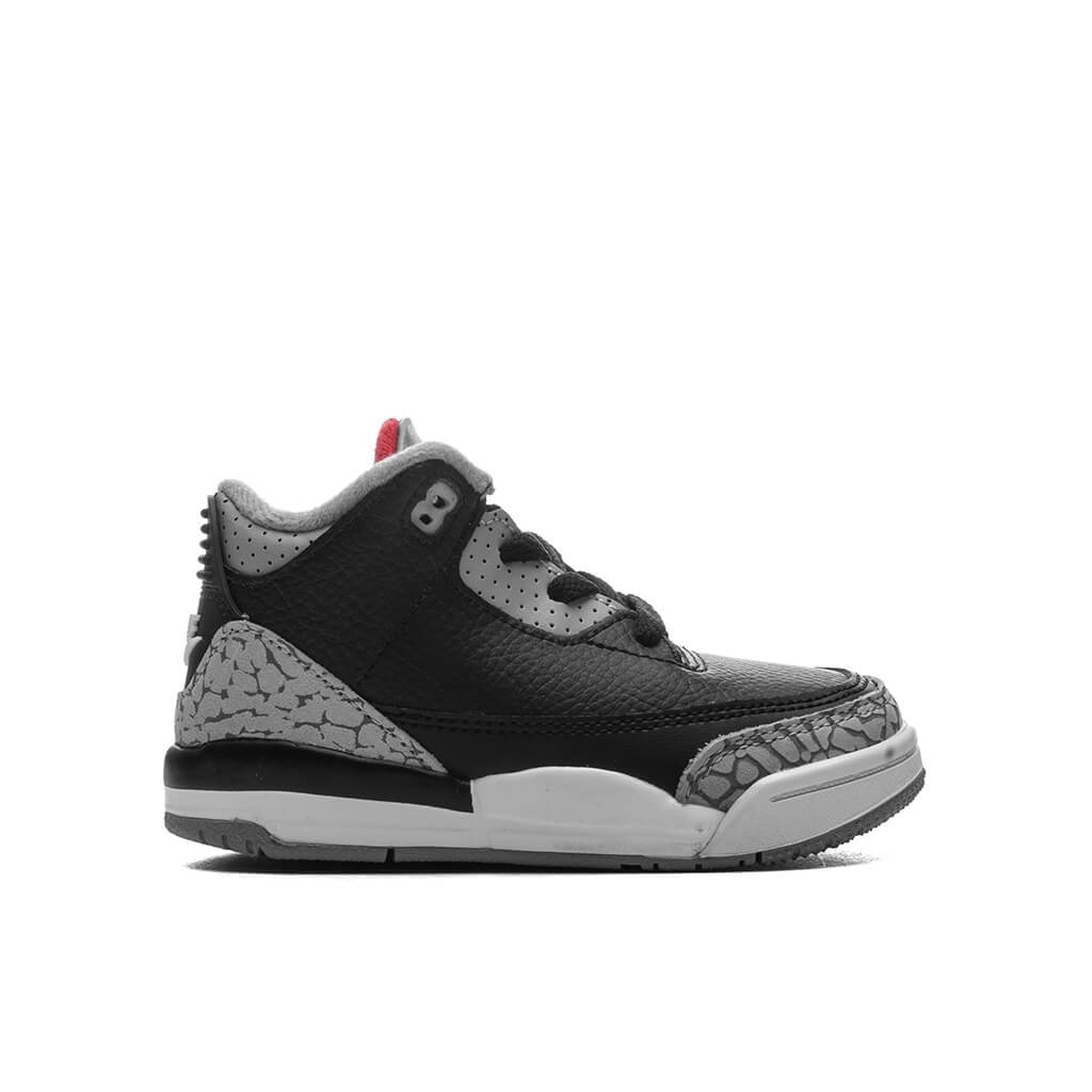 Air Jordan 3 Retro (TD) 'Black Cement' - Black/Fire Red/Cement Grey/Summit White