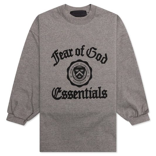 Kid's Heavy Long Sleeve Tee - Heather Gray