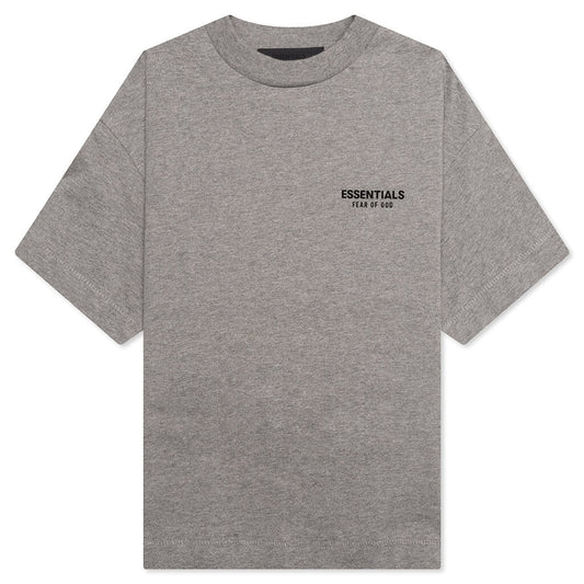 Kid's Jersey Crewneck Tee- Heather Gray