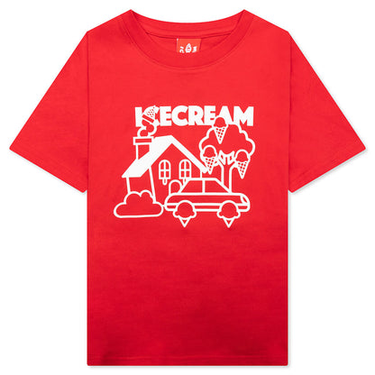 Kids Home S/S Tee - Racing Red