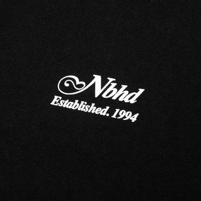 Script L/S C-Tee  - Black/White