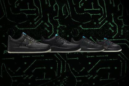 Air Force 1 '07 - Black/Light Blue Fury