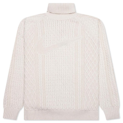 Nike Life Cable Knit Turtleneck Sweater - Light Bone