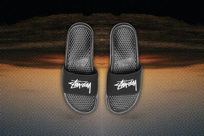 Nike x Stussy Benassi - Black/Sail