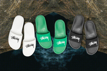 Nike x Stussy Benassi - Sail/Black