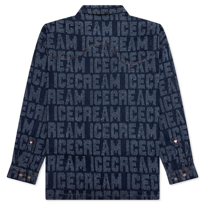 Oversized Echo L/S Shirt - Blue Moon