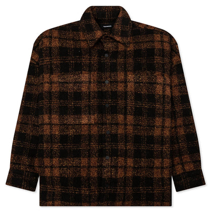 Plaid Padded Shirt - Saffron