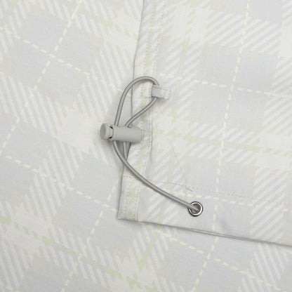 Plaid Windbreaker Pants - Cream