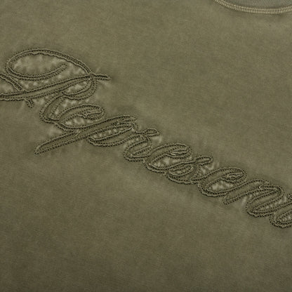 Rep Reverse Applique T-Shirt - Dark Olive