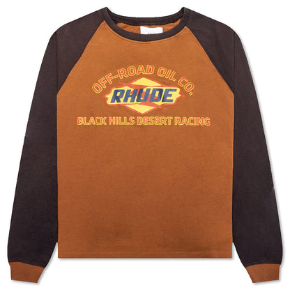 Black Hills L/S Raglan Sweatshirt - Camel/Black
