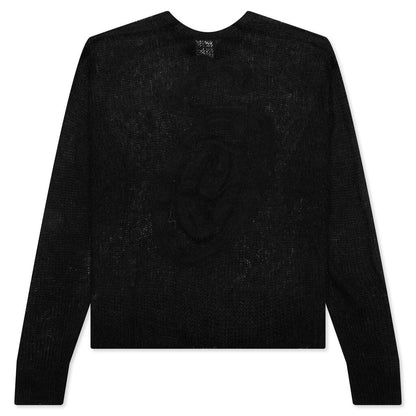 S Loose Knit Sweater - Black