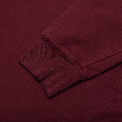Logo-Embroidered Long-Sleeved Hoodie - Burgundy