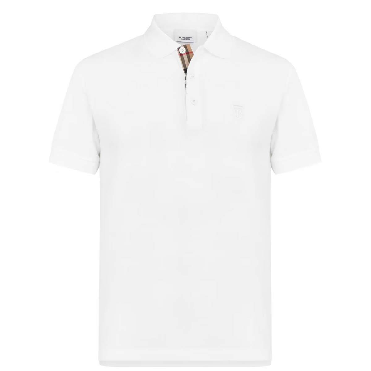 Burberry White Eddie Logo Polo