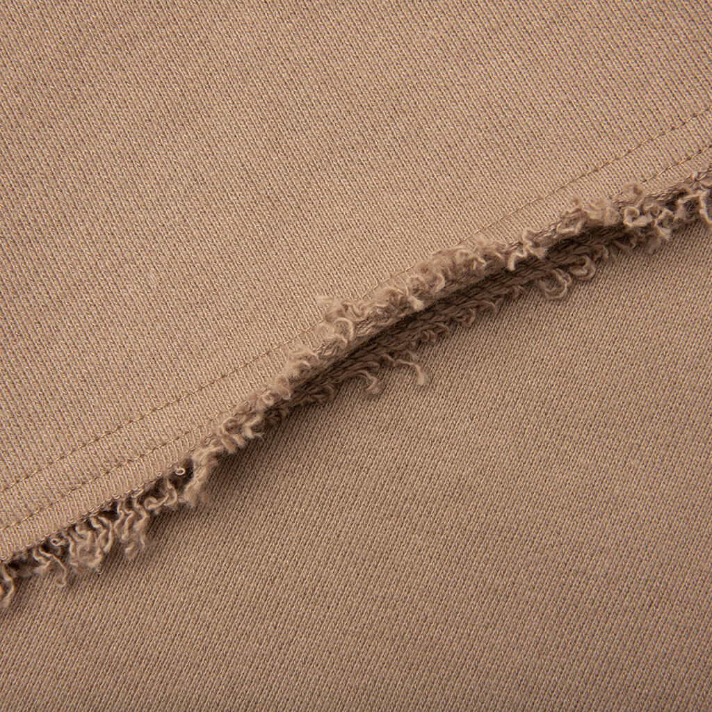 Script Embroidered Sweats - Light Brown