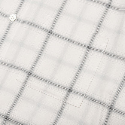 Shadow Plaid Rayon Shirt - Natural