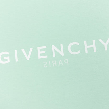 Slim Fit Reverse Print T-Shirt - Aqua Green