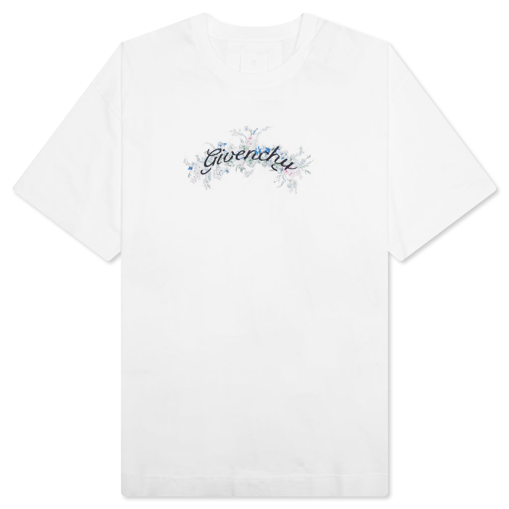 Flowers Cotton T-Shirt - White