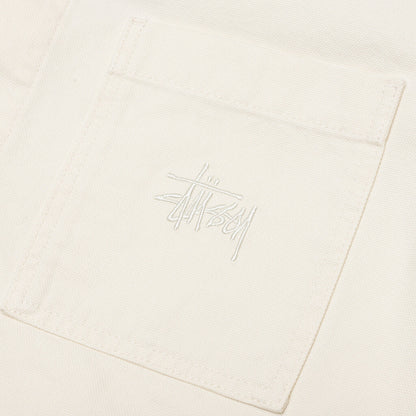 Cord Collar Canvas Chore Jacket - Bone