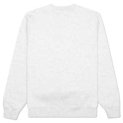 Smooth Stock Embroidered Crew - Ash Heather