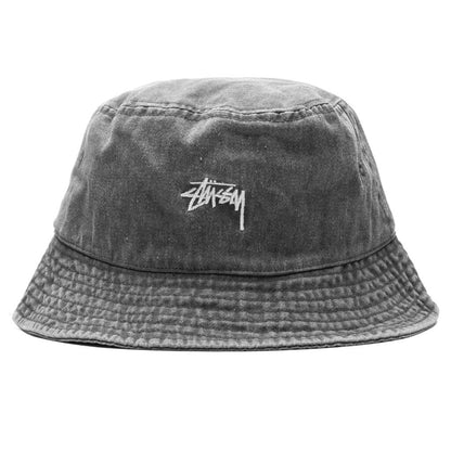 Washed Stock Bucket Hat - Charcoal