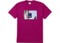 SUPREME BANNER TEE MAGENTA