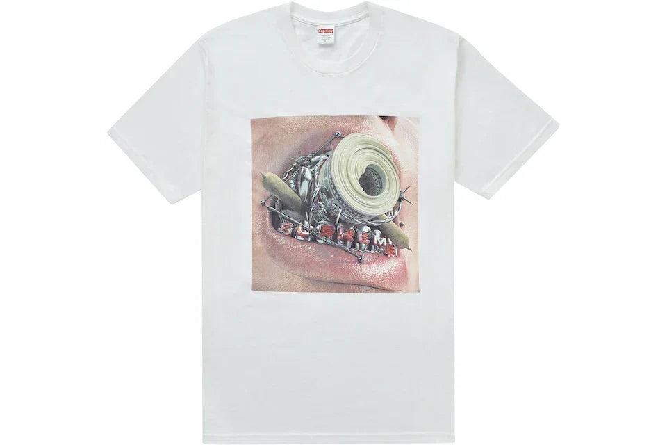 SUPREME BRACES TEE WHITE