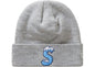 SUPREME NEW ERA S LOGO BEANIE FW20 GREY