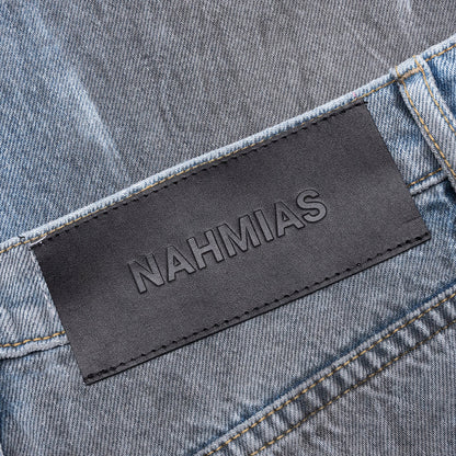 Thrashed Baggy 5 Pocket Shorts - Light Wash