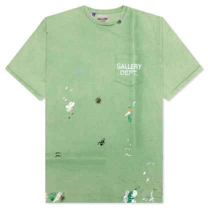 Vintage Logo Painted Tee - Light Green