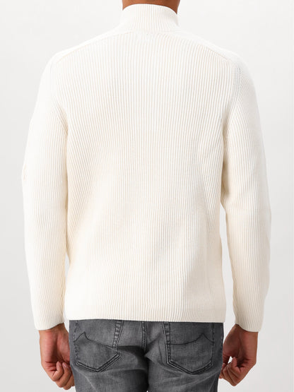 Cp Company Gebreide Trui Gebroken Wit Polo Collar