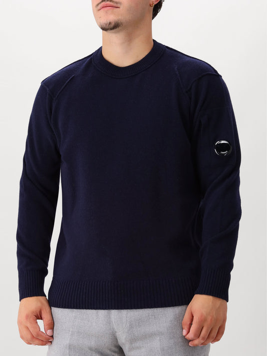 Cp Company Trui Blauw Knitwear Crewneck