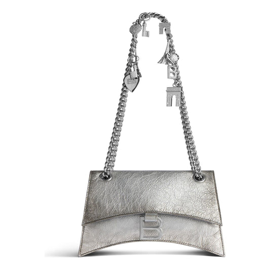 (WMNS) Balenciaga Crush Small Chain Bag Dirty Effect 'Silver' 7819202AA6X8110