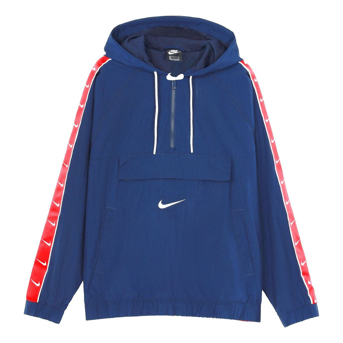 Nike Big Swoosh Cardigan Sports hooded Jacket Blue Red Bluered CV9168-451