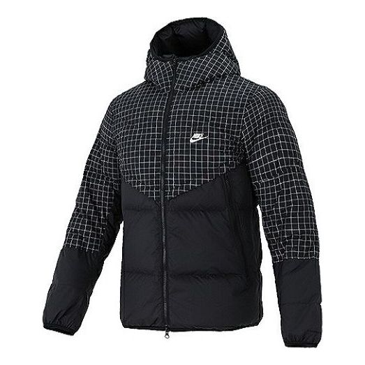 Nike Splicing Sports Stay Warm hooded down Jacket Black DD6964-010