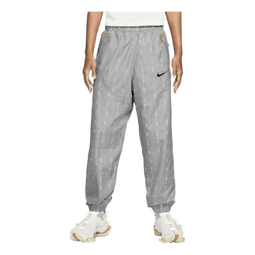 Nike ISPA Series Adjustable Drawstring Design Casual Breathable Sports Long Pants Large Gray CZ3189-033