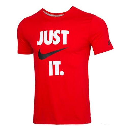 Nike Sportswear Alphabet Printing Round Neck Short Sleeve Red AQ5195-650