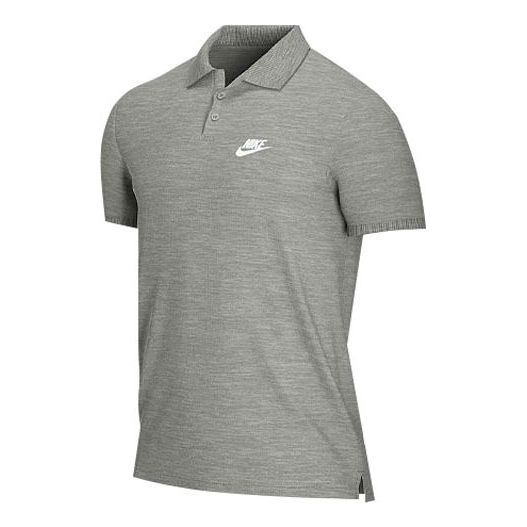 Men's Nike Lapel Short Sleeve Gray Polo Shirt CN8765-063