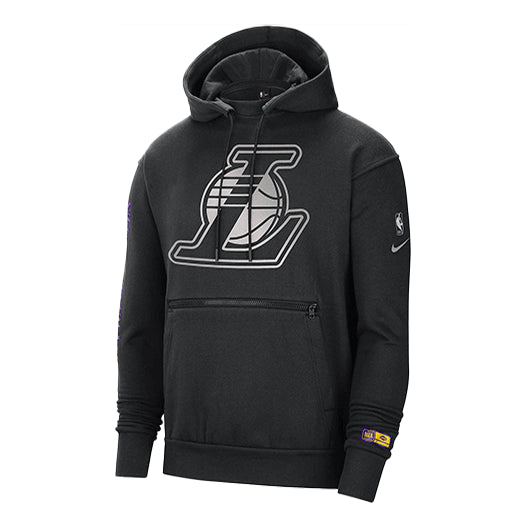 Men's Nike NBA Los Angeles Lakers Team Logo Printing Knit Fleece Black CV4046-010