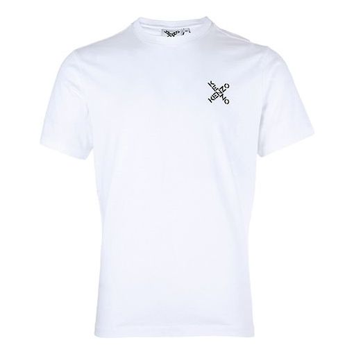 Men's KENZO SS21 Cozy Alphabet Printing Short Sleeve White 5TS0014SJ-01