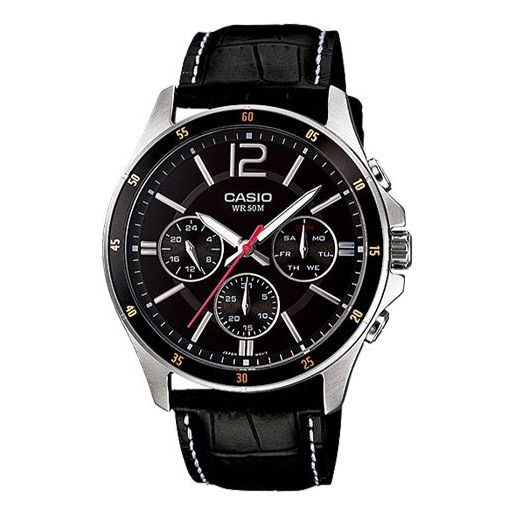 CASIO Waterproof Unisex Mens Black Analog MTP-1374L-1A