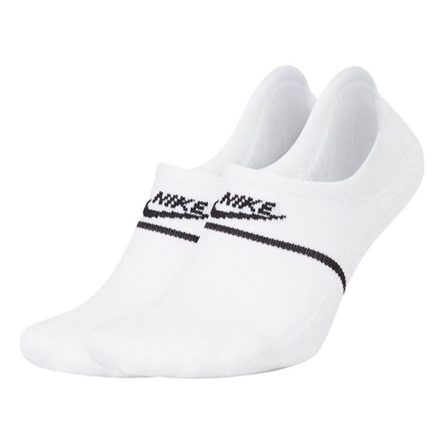 Nike Home Sweat Absorbing Breathable Casual Boat Socks 2 Pairs White CU0692-100