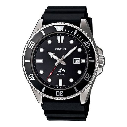 CASIO Waterproof Sports Quartz Mens Black Analog MDV106-1A