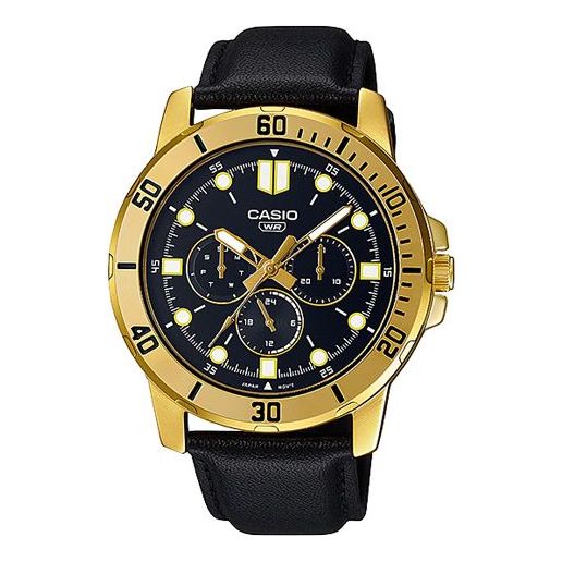 CASIO ENTICER Serieses Men's Gold Mens Black Analog MTP-VD300GL-1E