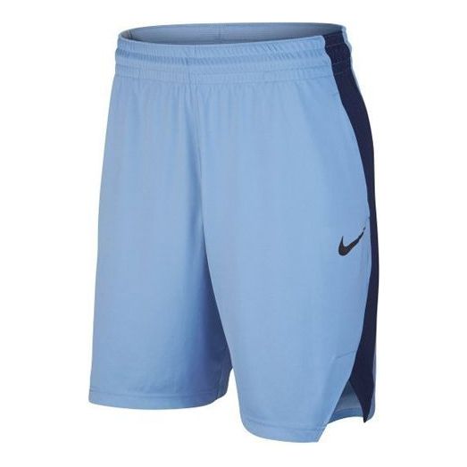 Nike Basketball Training Sports Quick Dry Splicing Shorts Blue 855478-430