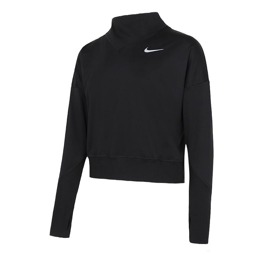 (WMNS) Nike Running Training Pullover Sports Long Sleeves Black T-Shirt DA1057-010