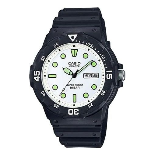 Casio Retro Fashion Analog Classic Pointers Watch 'Black White Green' MRW-200HJ-7EJH