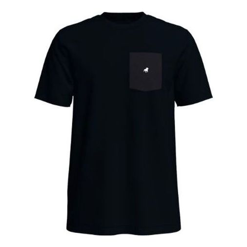 Nike SB Skateboard animal Embroidered Short Sleeve Black CU0313-010