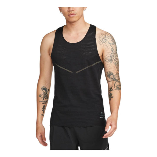 Nike Run Division Pinnacle Casual Breathable Quick Dry Solid Color Running Vest Black DM4776-010