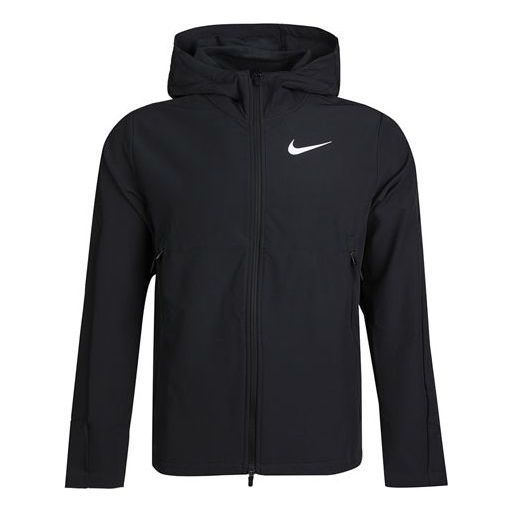 Nike logo Woven Casual Training Hooded Jacket Black CU7347-010